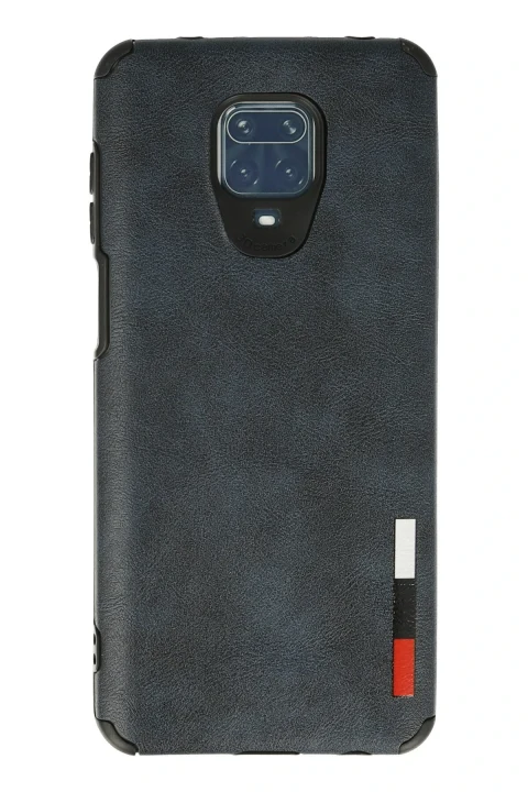 uryport Xiaomi Redmi Note 9 Pro Kılıf Loop Deri Silikon - Lacivert