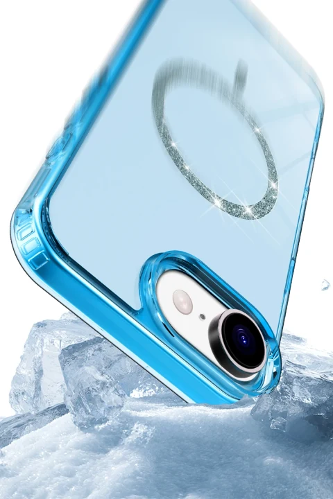 uryport Apple iPhone 16E Live Diamond Magsafe Kapak - Pembe