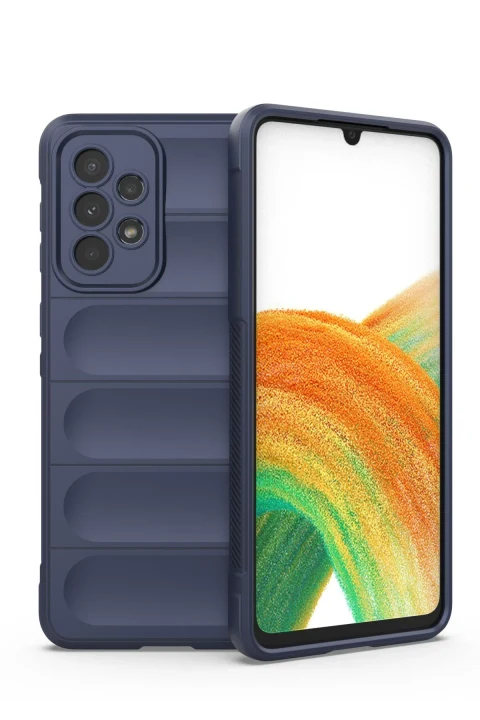 uryport Samsung Galaxy A33 5G Kılıf Optimum Silikon - Lacivert
