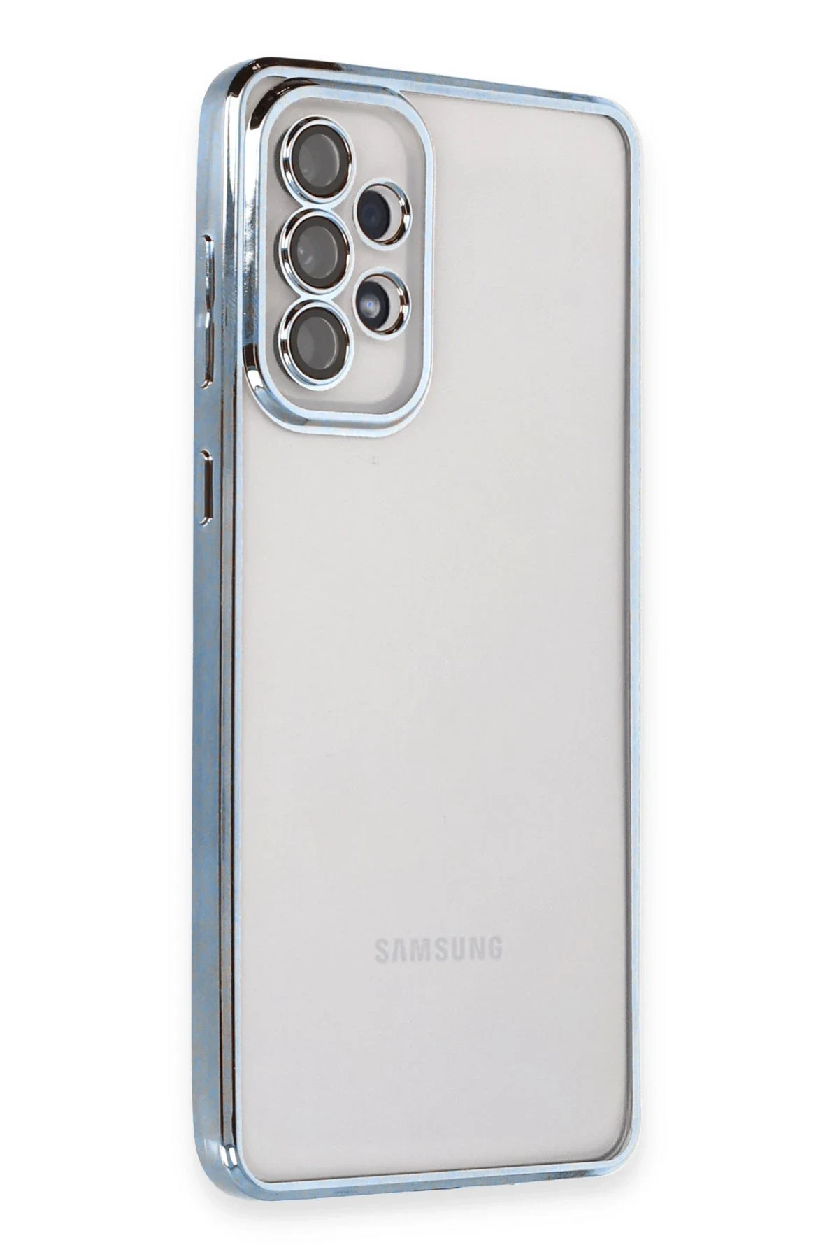 uryport Samsung Galaxy A33 5G Kılıf Razer Lensli Silikon - Açık Mavi