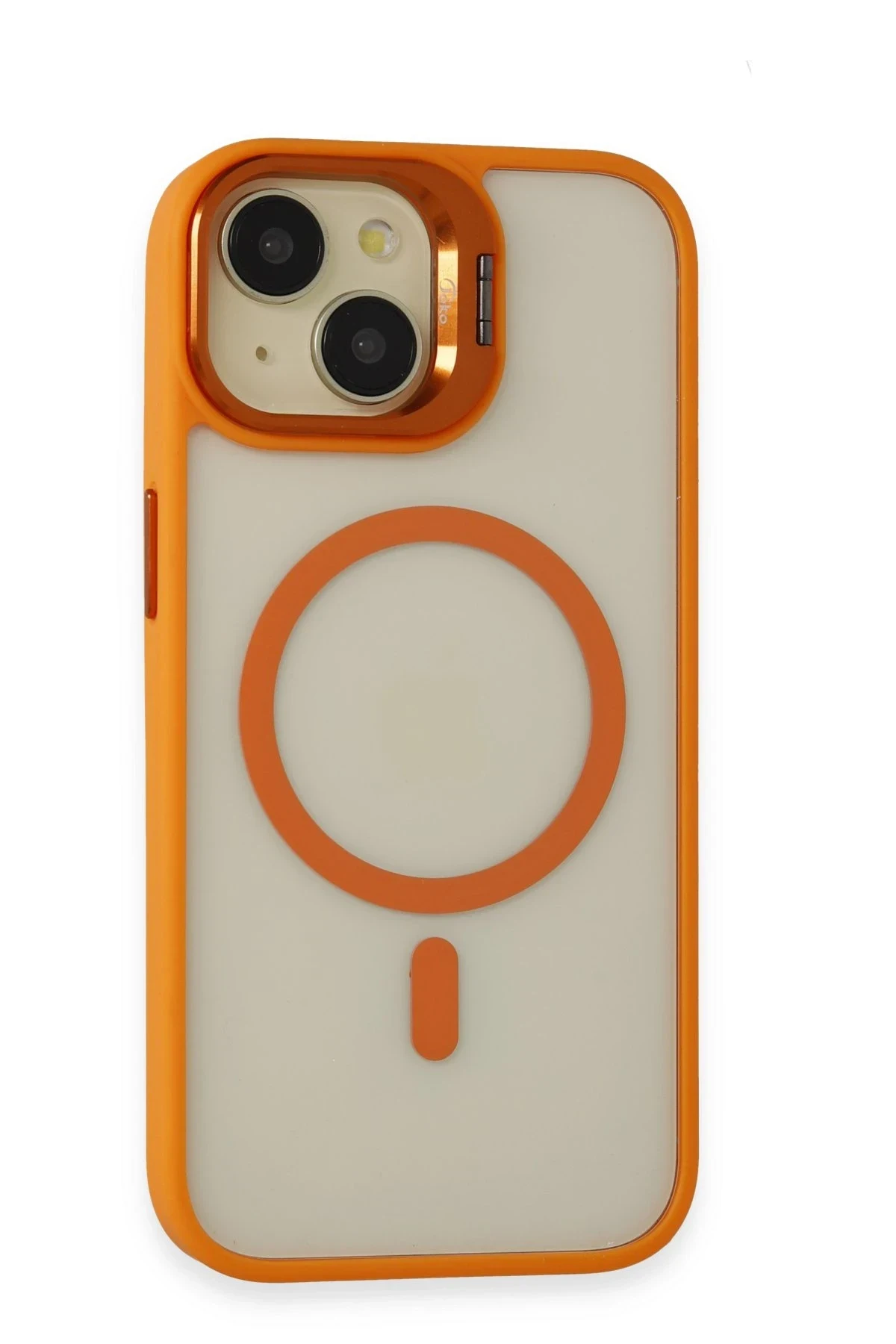 Joko Apple iPhone 15 Kılıf Roblox Lens Magsafe Standlı Kapak - Turuncu