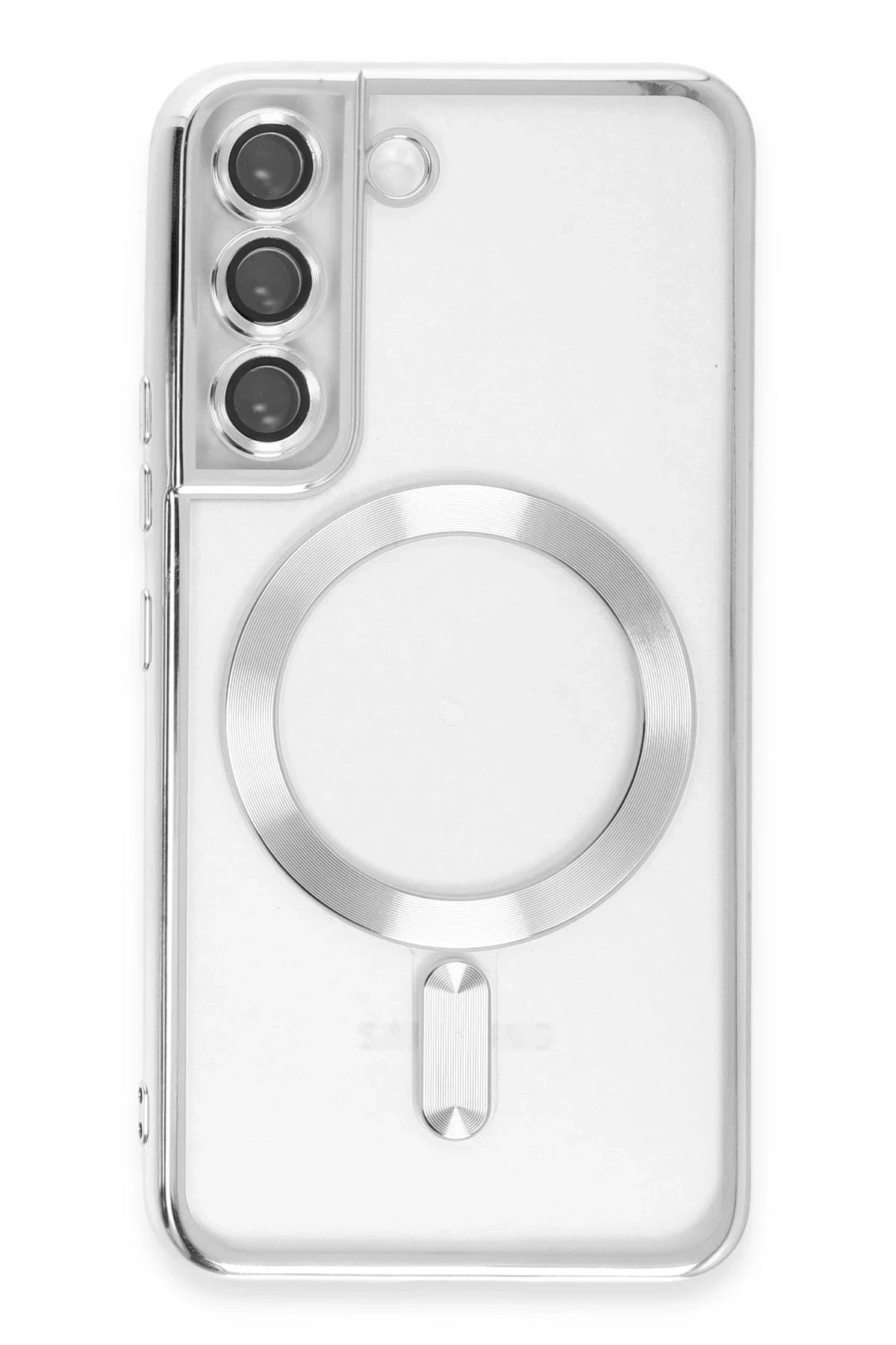 uryport Samsung Galaxy S22 Kılıf Kross Magneticsafe Kapak - Gümüş