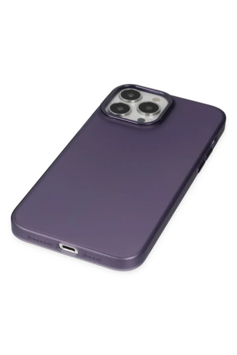 uryport Apple iPhone 13 Pro Kılıf Modos Metal Kapak - Derin Mor