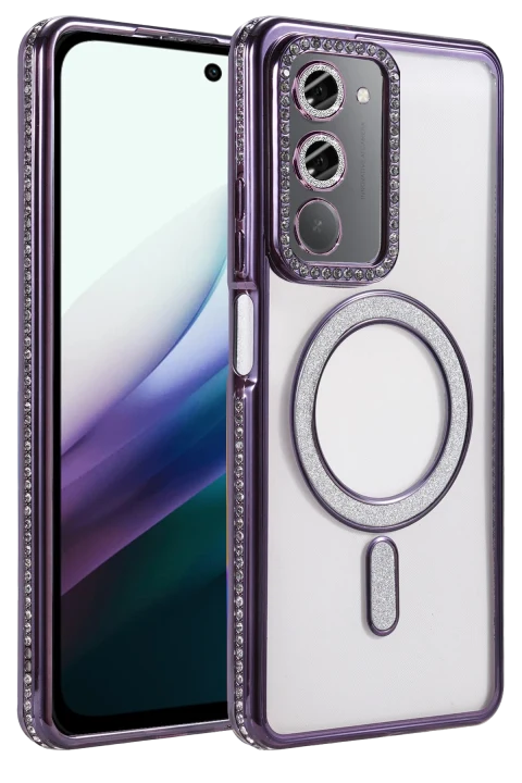 uryport Xiaomi Redmi 15 4G Joke Simli Magneticsafe Kılıf - Derin Mor
