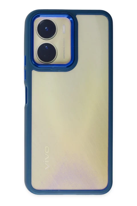 uryport Vivo Y16 Kılıf Dora Kapak - Mavi