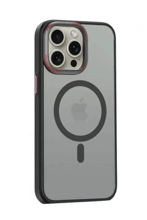 Movenchy Apple iPhone 15 Pro Kılıf Radyant Magsafe Kapak - Siyah
