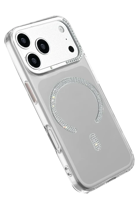 Joko Apple iPhone 17 Pro Max/18 Pro Max Tash Diamond Magsafe Kapak - Beyaz