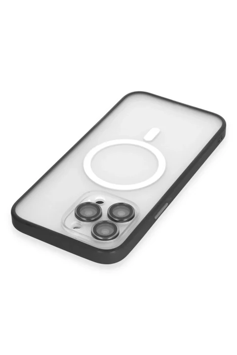 Joko Apple iPhone 14 Pro Max Kılıf Martin Lens Magneticsafe Kapak - Siyah