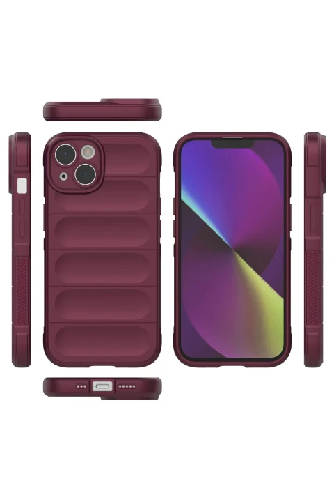 uryport Apple iPhone 13 Kılıf Optimum Silikon - Bordo