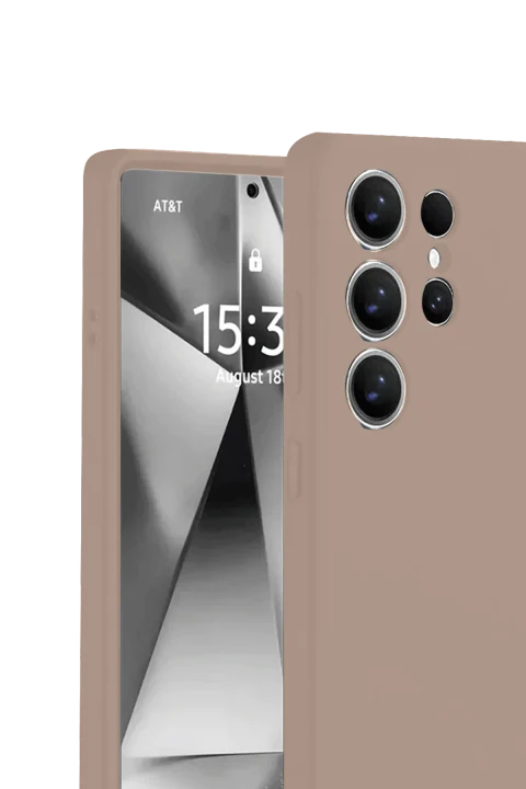 uryport Samsung Galaxy S25 Ultra Kılıf Nano içi Kadife Silikon - Pudra