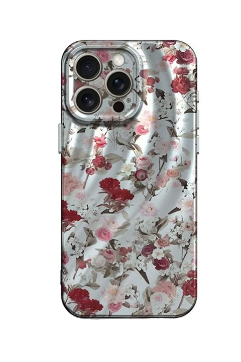 uryport Apple iPhone 13 Pro Kılıf Crew Desenli Kapak - Çiçek