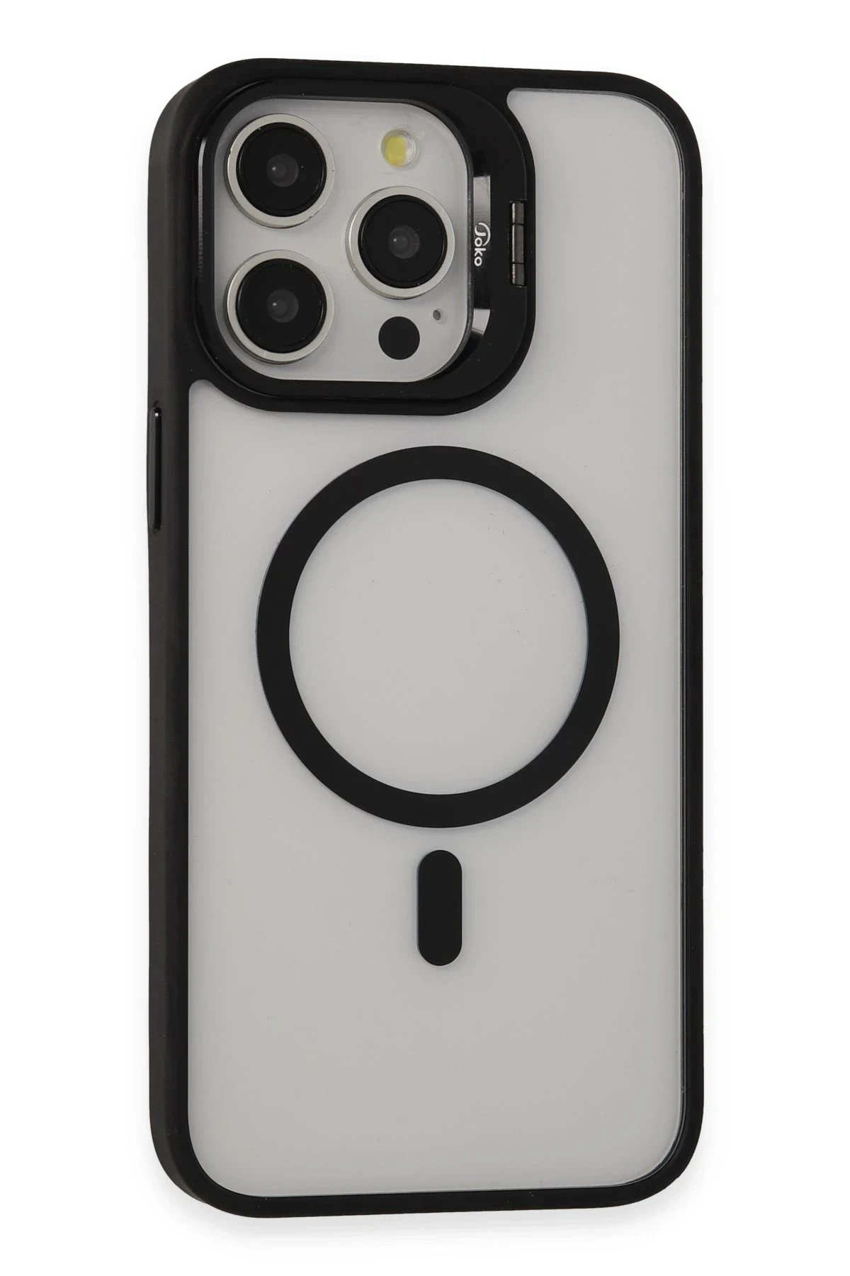 Joko Apple iPhone 15 Pro Max Kılıf Roblox Lens Magsafe Standlı Kapak - Siyah
