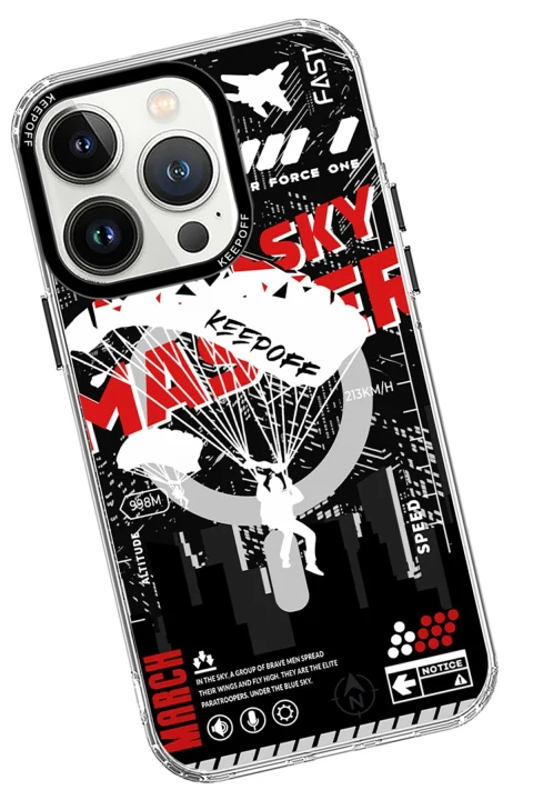 Keep Off Apple iPhone 15 Pro Battlefield Magsafe Kapak - Airborne