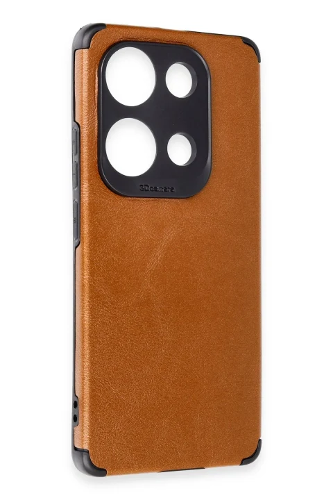 uryport Xiaomi Redmi Note 13 4G Kılıf Loop Deri Silikon - Kahverengi