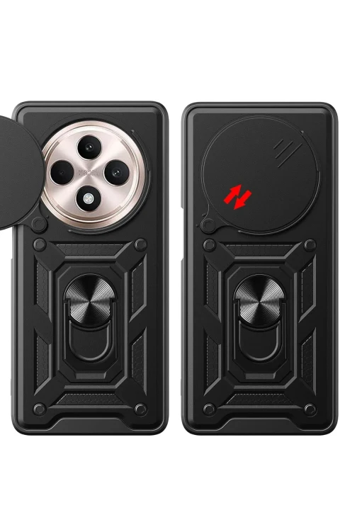 uryport Xiaomi Redmi 14C Kılıf Pars Lens Yüzüklü Silikon - Lacivert