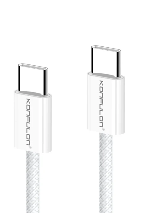Konfulon DC82 1M 60W Type-C to Type-C PD Hızlı Şarj Kablo - Beyaz