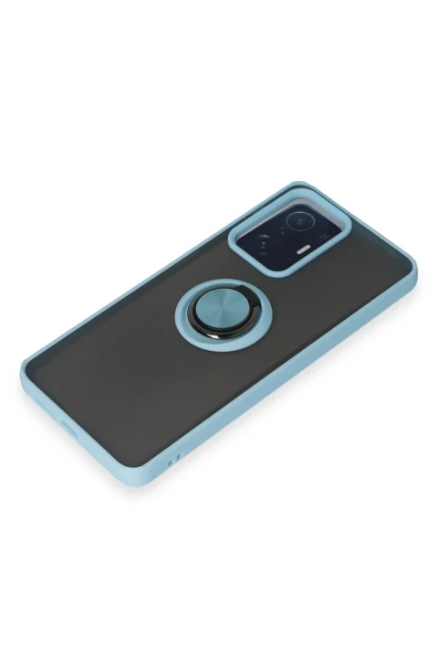 uryport Xiaomi Mi 11T Pro Kılıf Montreal Yüzüklü Silikon Kapak - Buz Mavi
