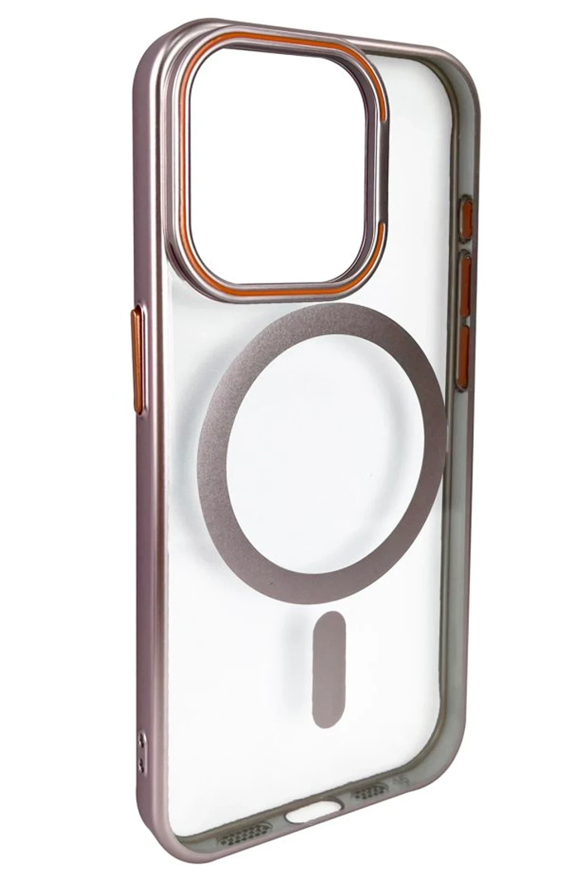 Joko Apple iPhone 14 Pro Max Crown Lens Standlı Magsafe Kapak - Pembe