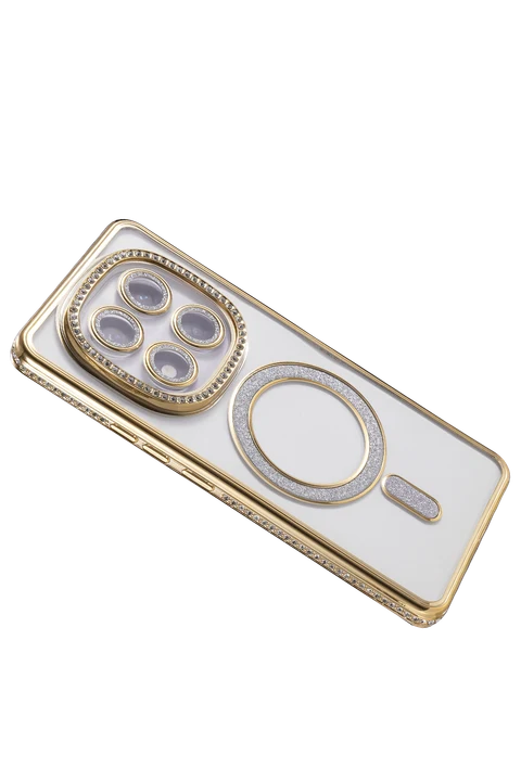 uryport Xiaomi Redmi Note 15 Pro 5G Joke Simli Magneticsafe Kılıf - Gold