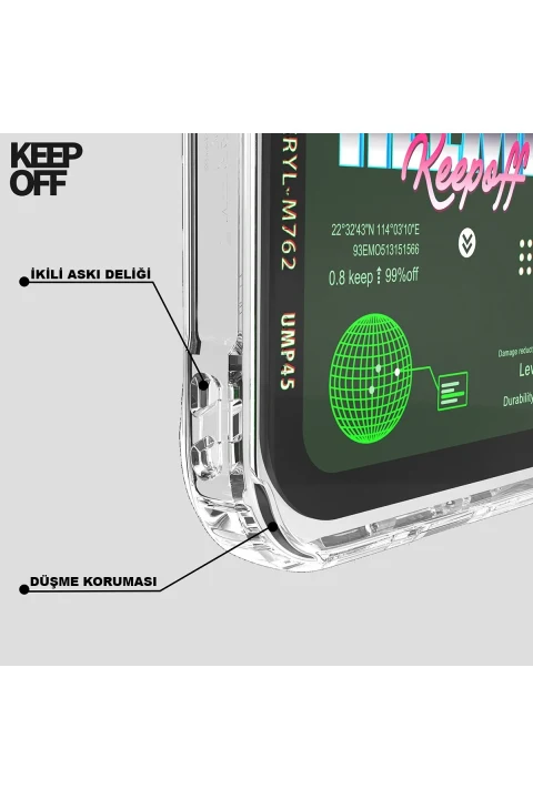 Keep Off Apple iPhone 15 Pro Max Parallel Space Time Magsafe Kapak - Metal Confession