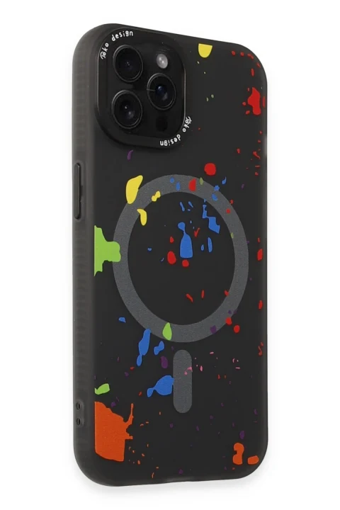 Joko Apple iPhone 15 Pro Colorful Magsafe Kapak - Siyah