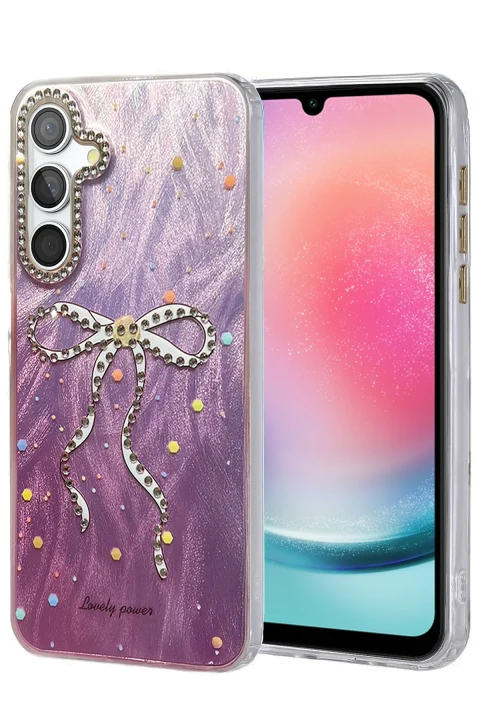 uryport Samsung Galaxy A24 4G Kılıf Blade Aynalı Desenli Kapak - Desen 1