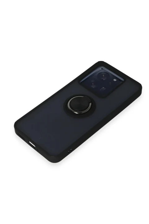 uryport Xiaomi Mi 13T Kılıf Montreal Yüzüklü Silikon Kapak - Siyah