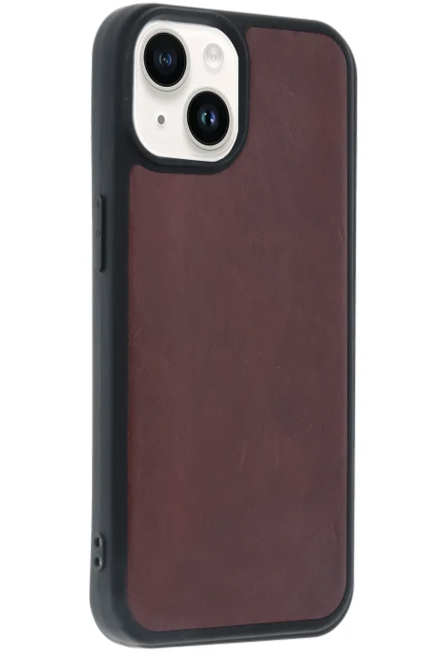 uryport Apple iPhone 15 Kılıf Aras Deri Kapak - Bordo