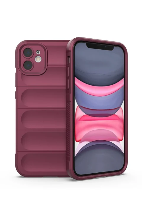 uryport Apple iPhone 11 Kılıf Optimum Silikon - Bordo
