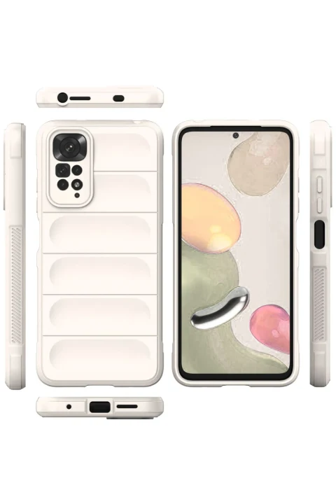 uryport Xiaomi Redmi Note 11 Kılıf Optimum Silikon - Krem