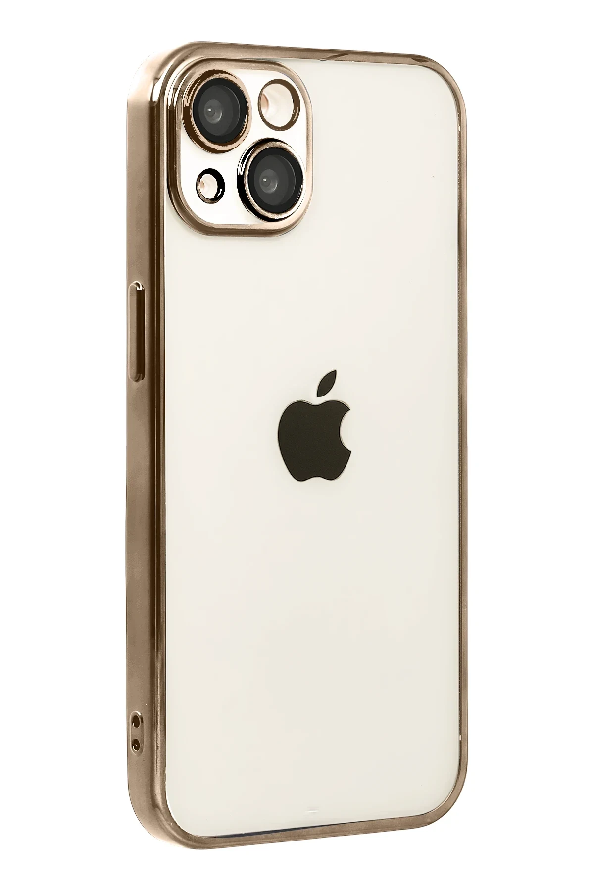 uryport Apple iPhone 15 Razer Lensli Silikon - Çöl Titanyum