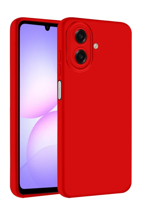 uryport Samsung Galaxy A07 4G First Silikon - Kırmızı