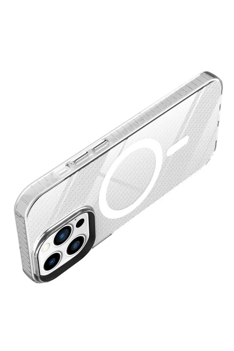uryport Apple iPhone 14 Pro Max Kılıf Beta Magneticsafe Silikon - Şeffaf