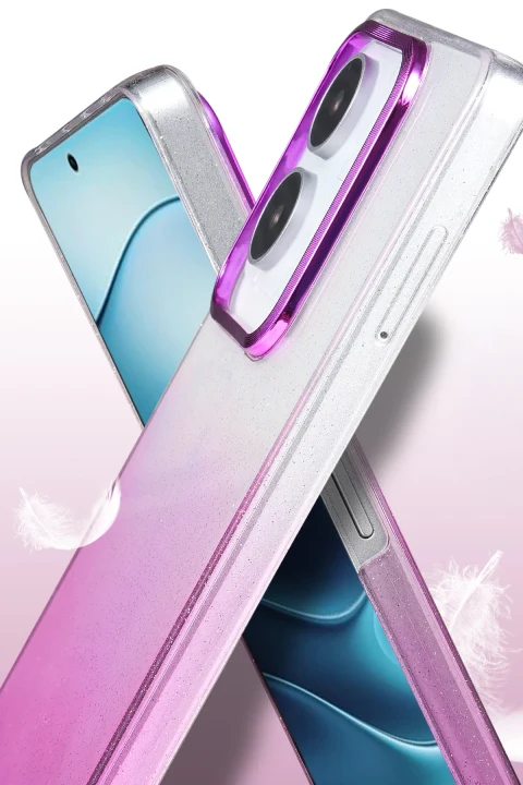 uryport Xiaomi Redmi 12 Glossy Kapak - Mavi