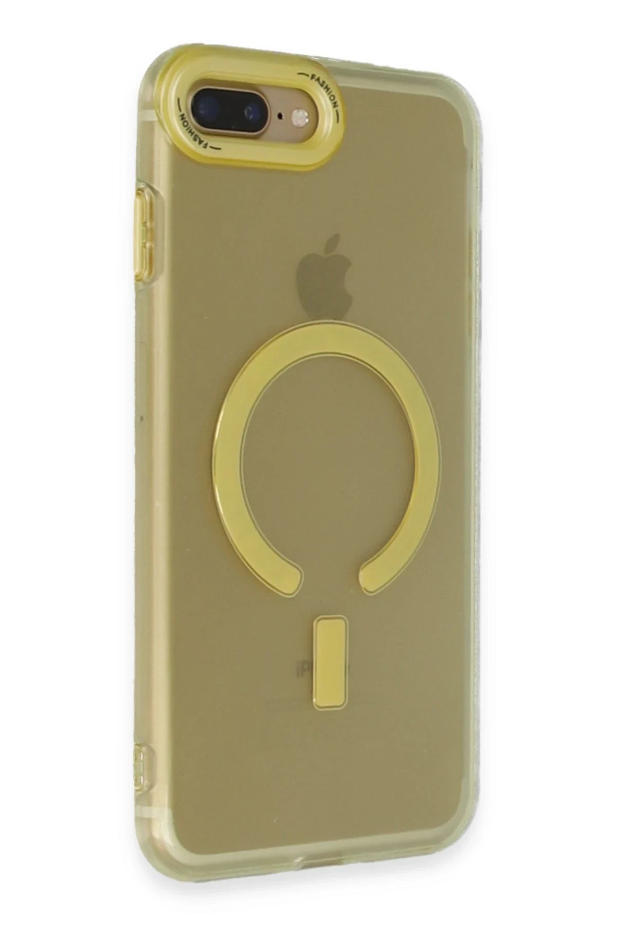 uryport Apple iPhone 7 Plus Kılıf Troy Magsafe Kapak - Sarı