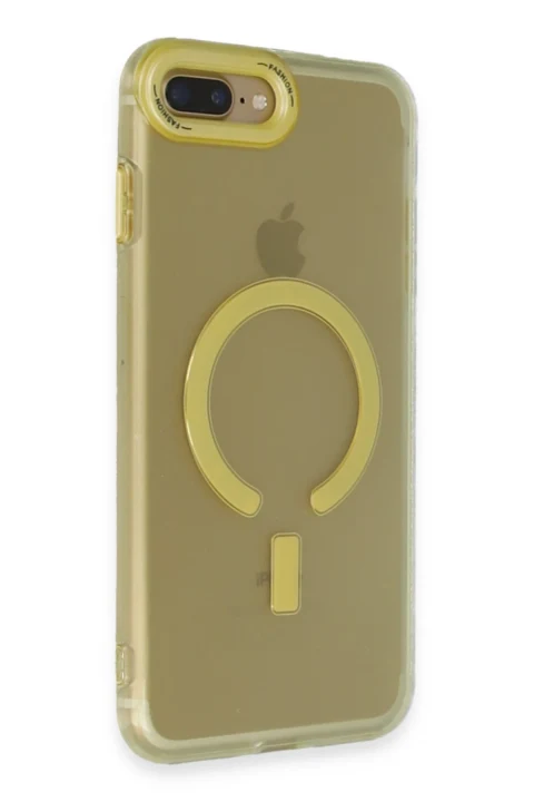 uryport Apple iPhone 7 Plus Kılıf Troy Magsafe Kapak - Sarı