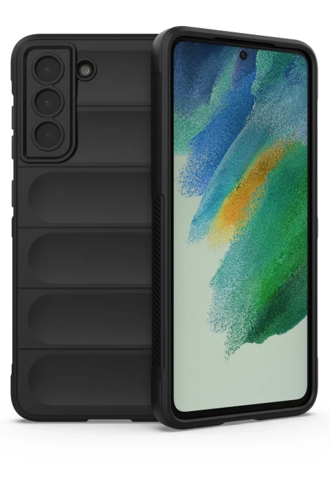 uryport Samsung Galaxy S21 FE Kılıf Optimum Silikon - Siyah