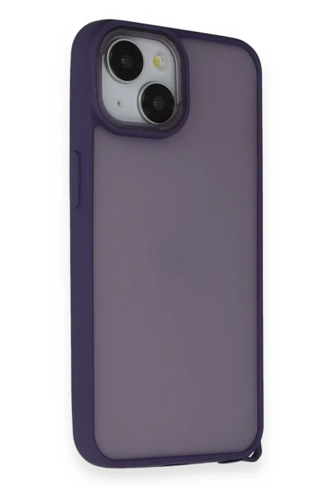uryport Apple iPhone 14 Kılıf Elegant Kapak - Derin Mor