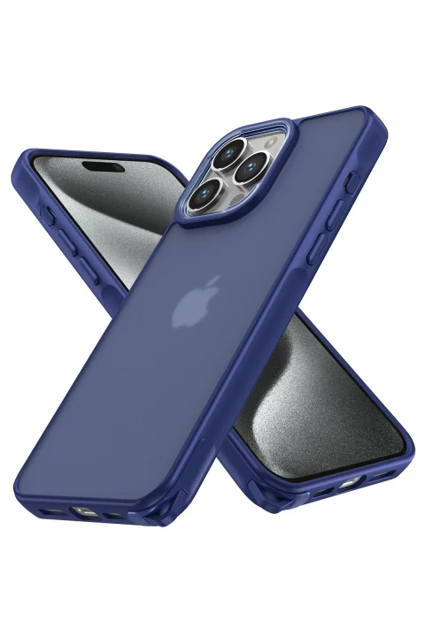 uryport Apple iPhone 12 Pro Max Kılıf Elegant Kapak - Lacivert