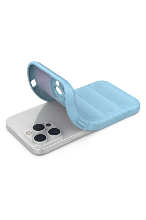 uryport Apple iPhone 13 Pro Max Kılıf Optimum Silikon - Sky Blue