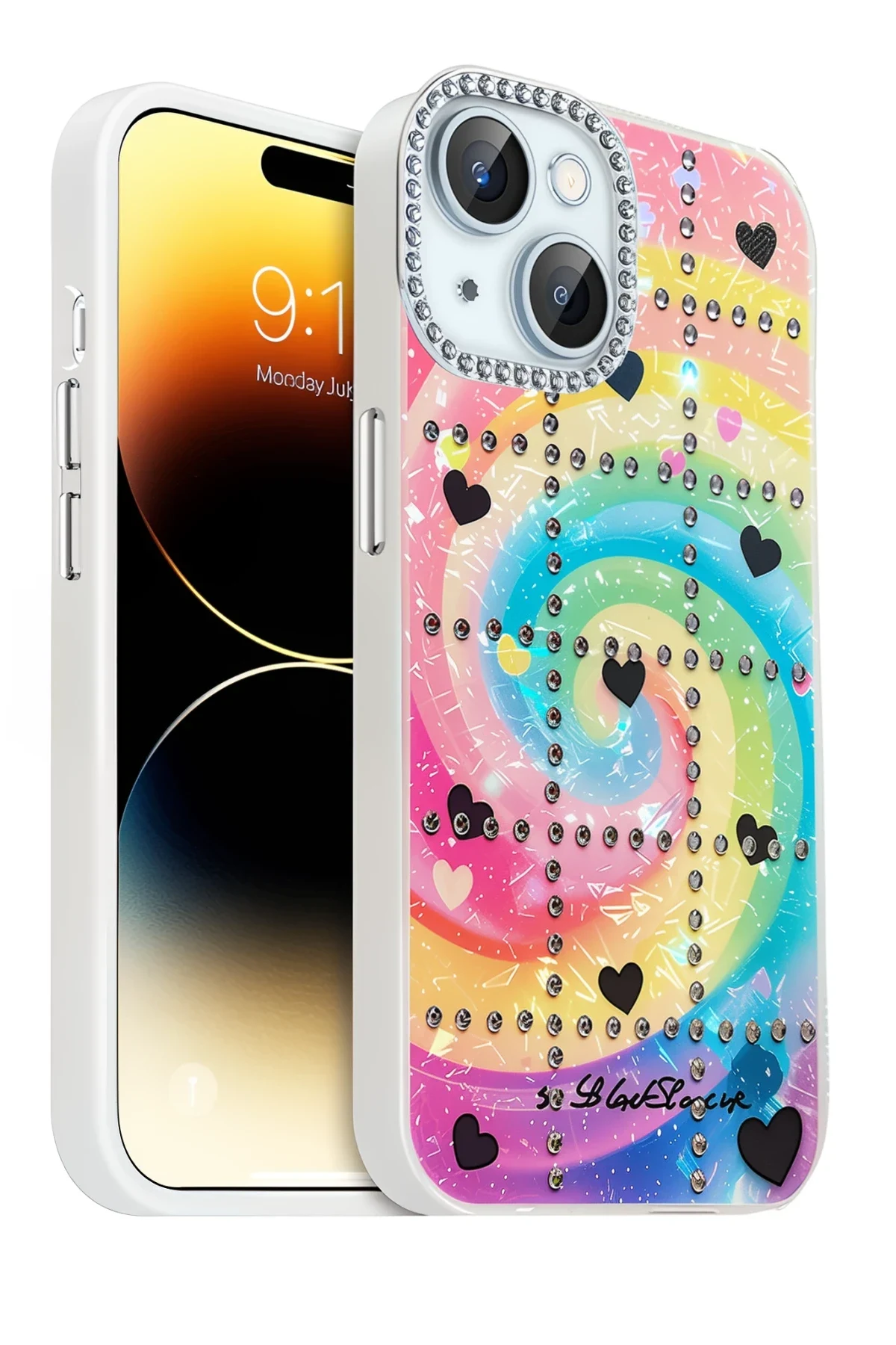 uryport Apple iPhone 14 Deco Desenli Kapak - Desen 2