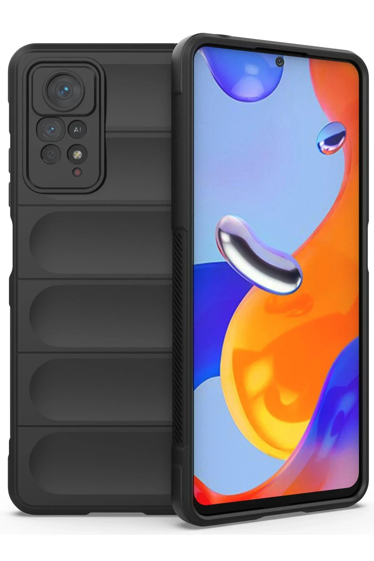 uryport Xiaomi Redmi Note 11 Pro Kılıf Optimum Silikon - Siyah