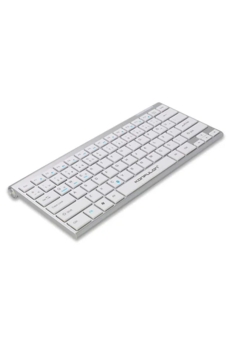 Konfulon V6 Bluetooth 5.0 Standlı Türkçe Q Klavye - Gümüş