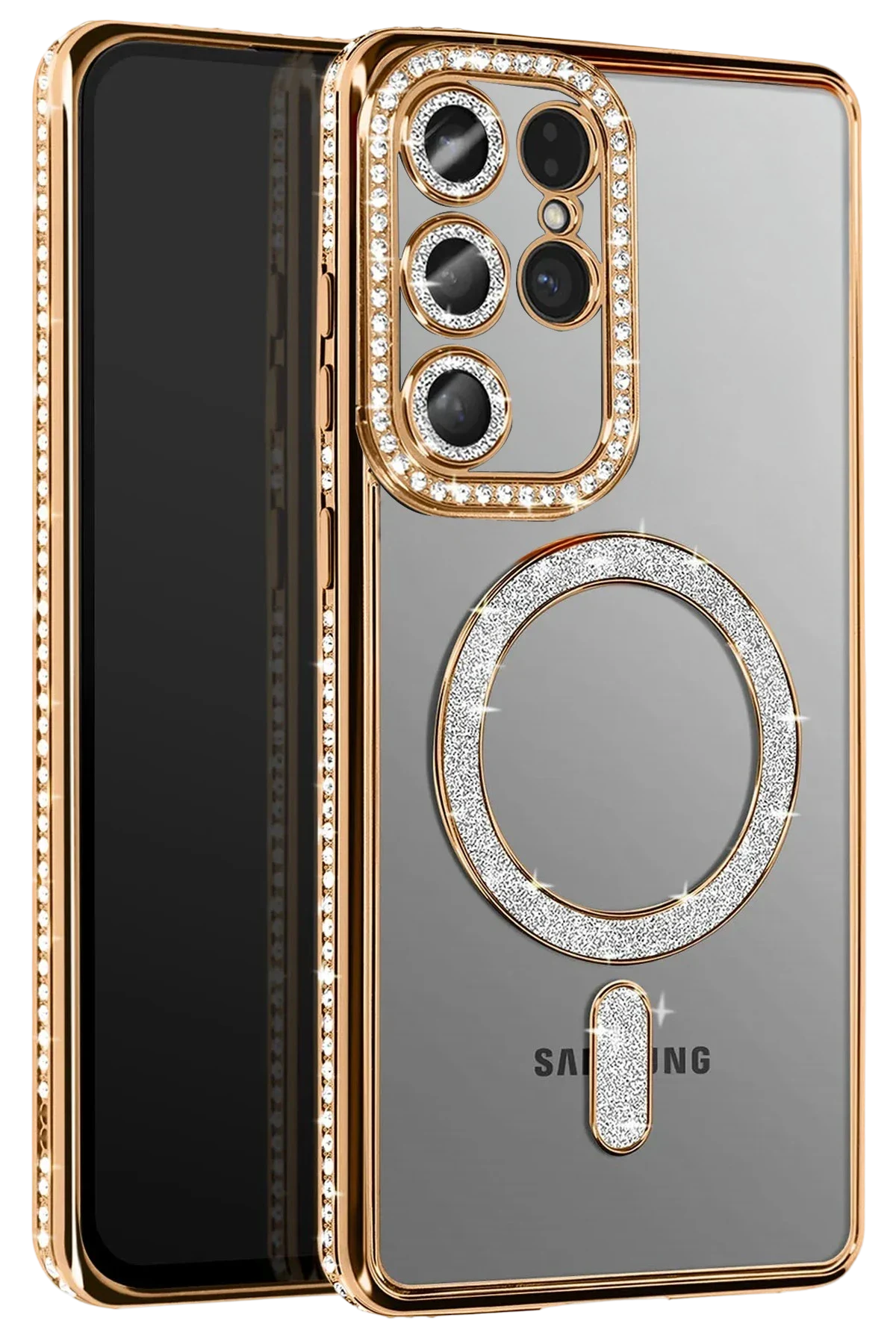 uryport Samsung Galaxy S26 Ultra Joke Simli Magneticsafe Kılıf - Gold