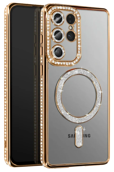uryport Samsung Galaxy S26 Ultra Joke Simli Magneticsafe Kılıf - Gold