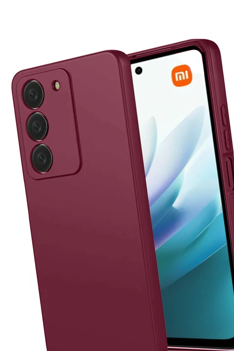 uryport Xiaomi Redmi 15 4G First Silikon - Bordo