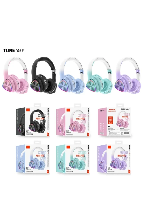 Karler Bass Tune 650 BT RGB Kablosuz Kafaüstü Kulaklık - Lila