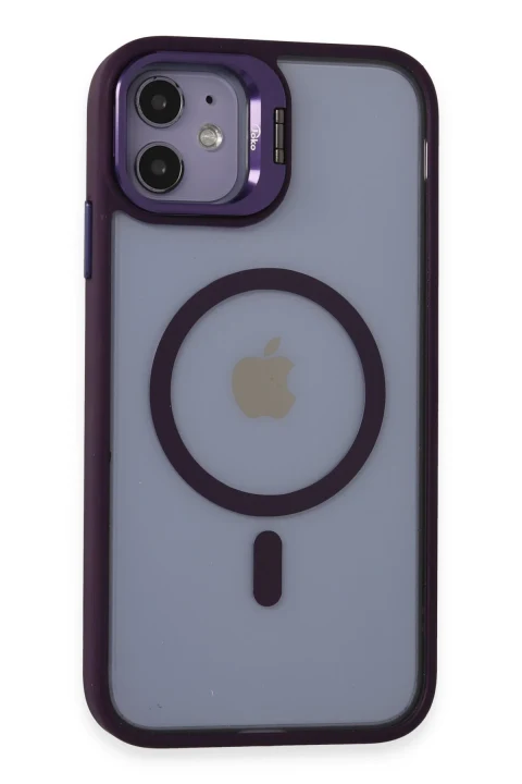 Joko Apple iPhone 11 Kılıf Roblox Lens Magsafe Standlı Kapak - Derin Mor