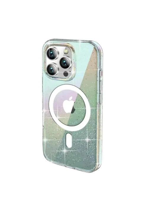 Joko Apple iPhone 16 Pro Max Rasasi Simli Magsafe Kapak - Şeffaf