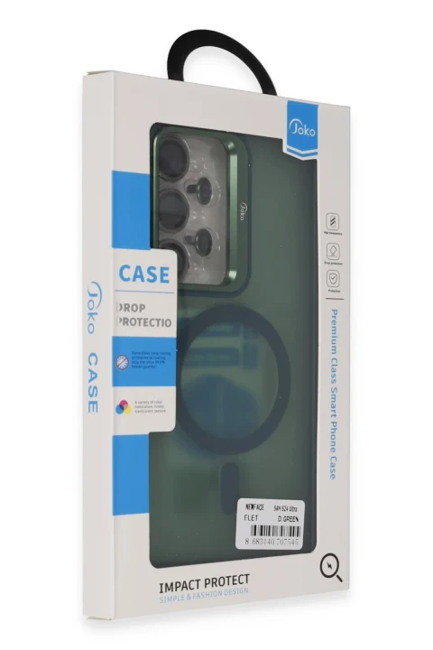 Joko Samsung Galaxy S24 Ultra Flet Lens Magsafe Kapak - Koyu Yeşil